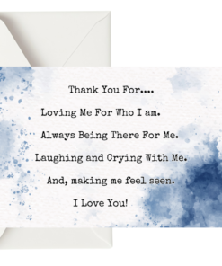 Thank you for loving me Watercolor Holiday Cards - Thank You for Loving Me, Perfect for Christmas, Birthdays, and Every Occasion!